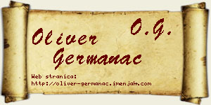 Oliver Germanac vizit kartica